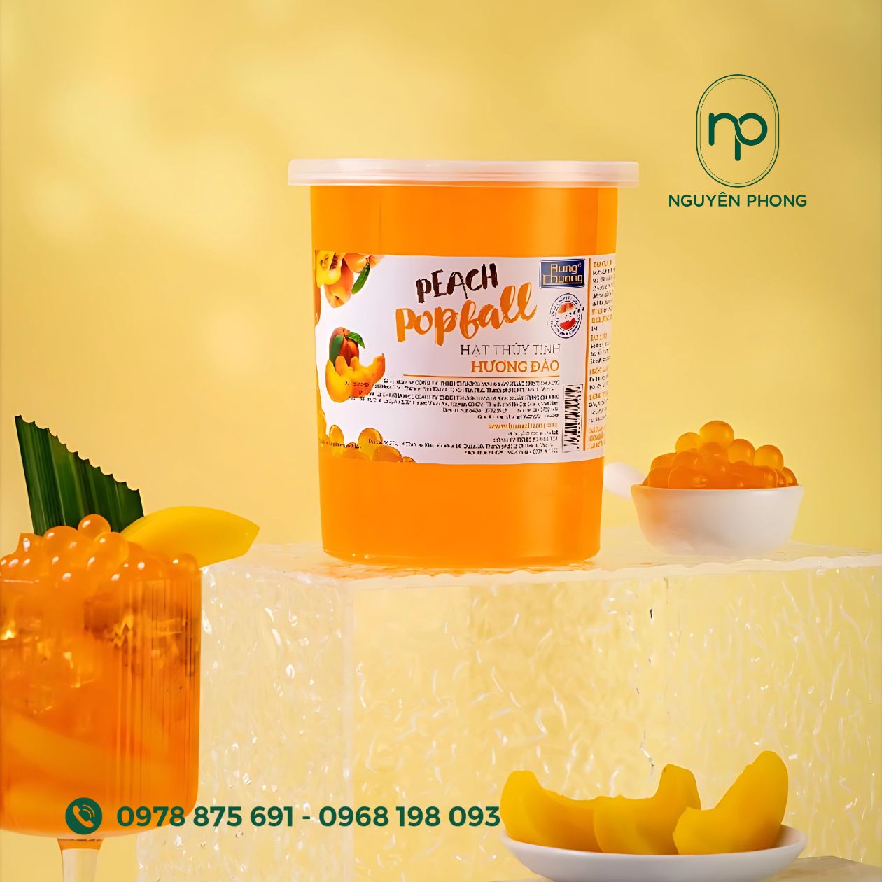 Mẫu tem dán thân hộp đựng trân châu 